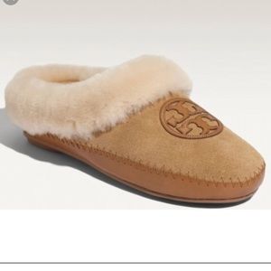 tory burch shearling slippers